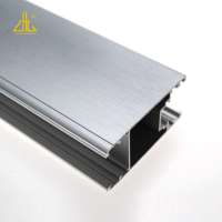 6063, 6061 Grade Aluminum extrusion profile  Anodized Brushed Silver Surface  for aluminum sliding window/door